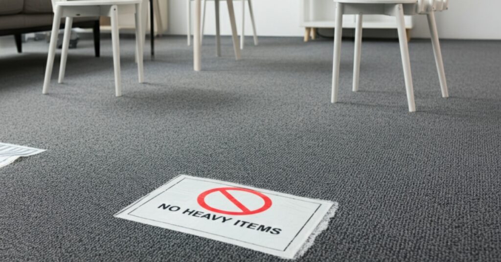 Avoid Heavy Items Temporarily After Cleaning Carpet