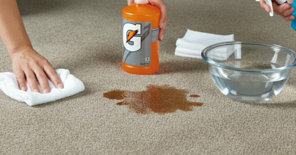 How to Remove a Gatorade Stain from Carpet (Step-by-Step)